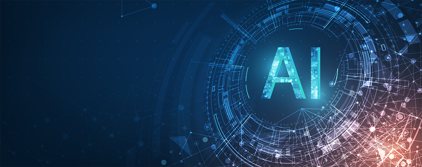 Artificiële intelligentie: letterwoord AI in een digitale omgeving