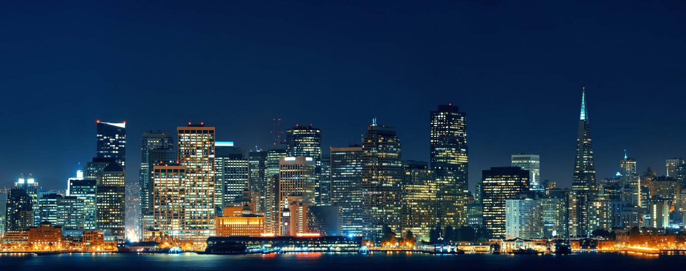 skyline San Francisco by night