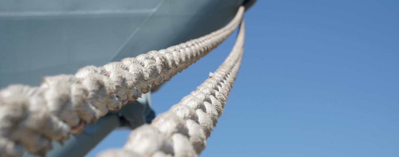touw aan zeeschip