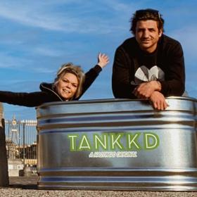 Kimberly Neyrinck en David Desmet in een stocktank van TANKKD