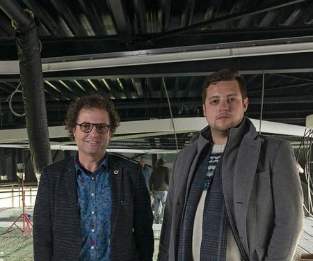 Jan en Jean-Louis Goddeeris op een werf