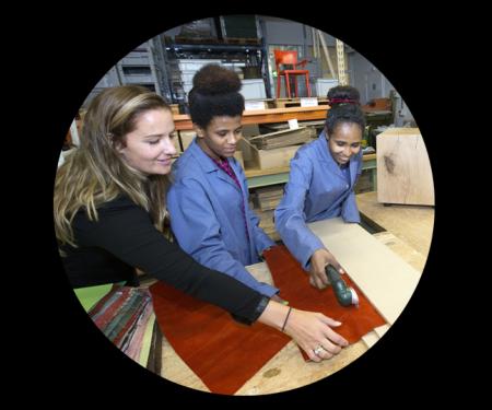 Vluchtelingen aan het werk
