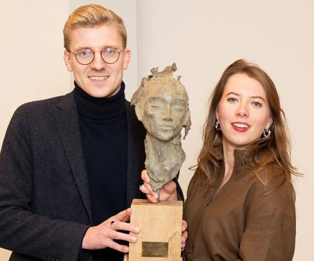 Wietse Van Ransbeeck en Aline Muylaert met ETION Leadership Award