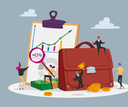 illustratie bedrijfsfinanciering om groei en innovatie te bewerkstelligen