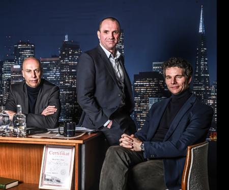 Jan Longeval, Koen De Leus en Hans Bevers tijdens ETION Outlook Late Night