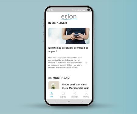 ETION-app op een gsm