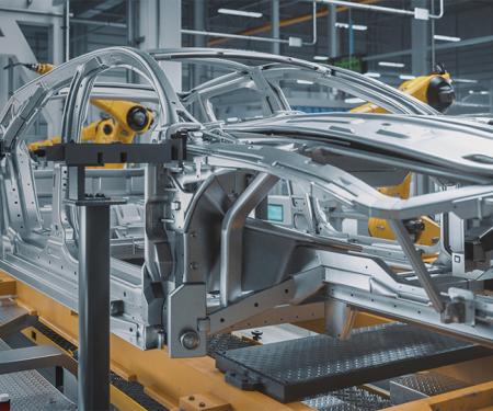 Elektrische wagen assembleerlijn